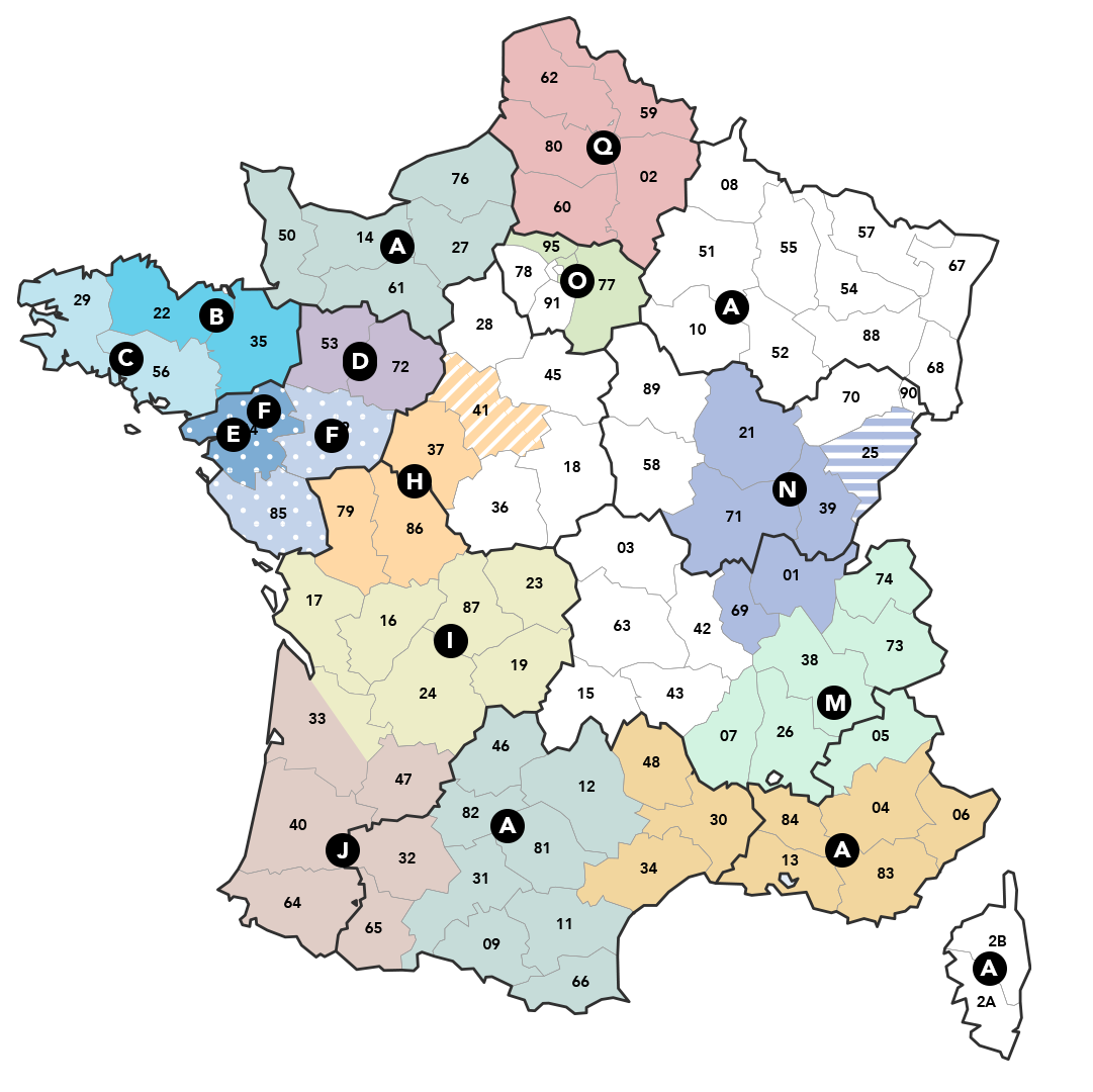 Carte des secteurs commerciaux ATIB