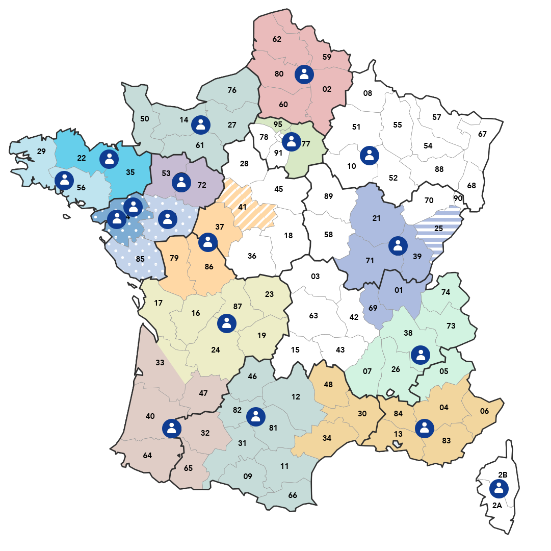 Carte des secteurs commerciaux ATIB