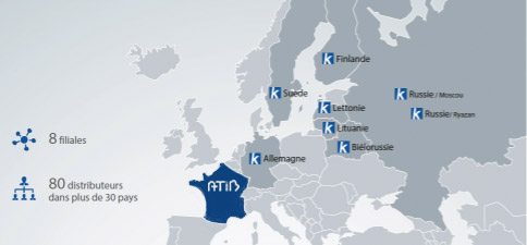 carte présence europe - Komfovent