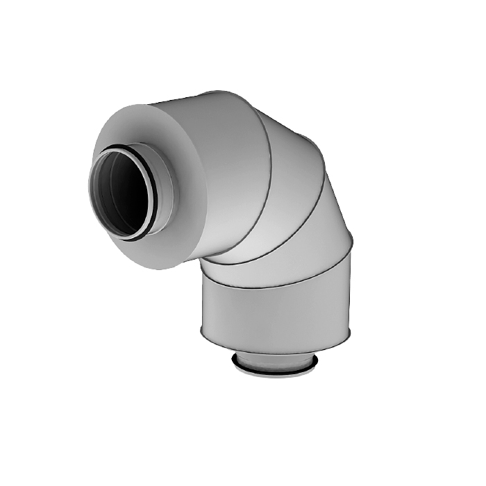 ALGS silencieux circulaire coudé