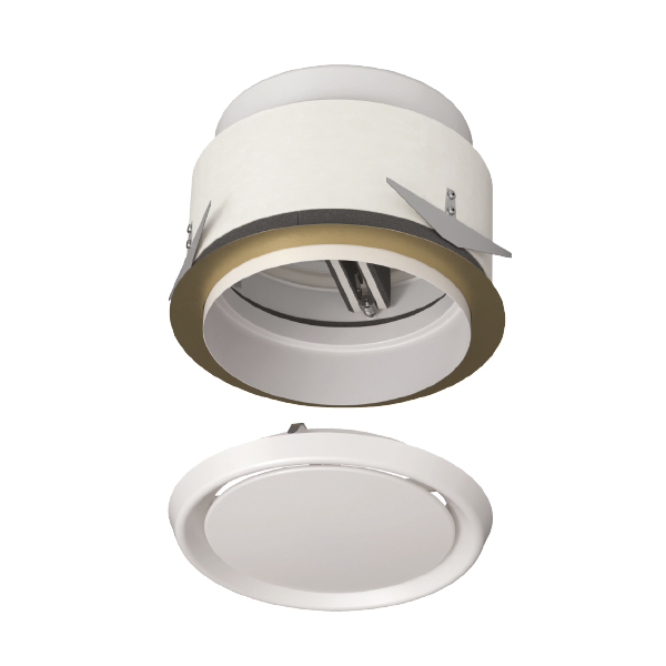 SC-S Clapet terminal coupe-feu circulaire pour montage plafond suspendu