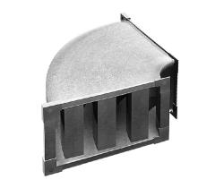 SLHS silencieux rectangulaire coude horizontale